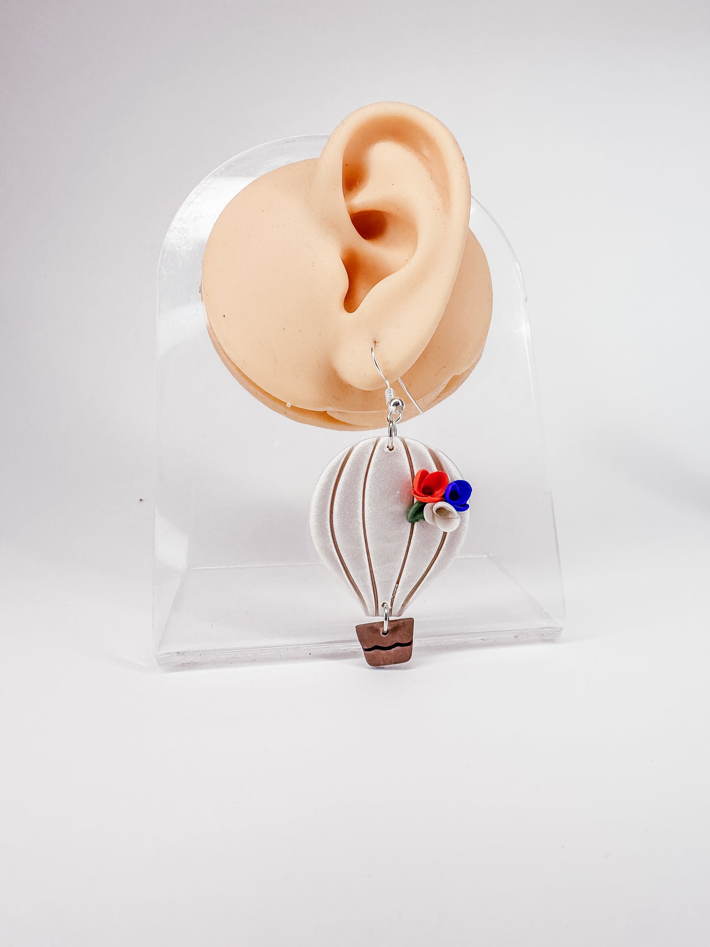 “Up, Up & Away” – Enchanted Hot Air Balloon Polymer Clay Earrings