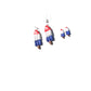 Patriotic Popsicle Earrings, Red White Blue Earrings, 4th of July Earrings, Rocket Pop Jewelry, Summer Clay Earrings, Handmade USA Earrings
