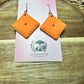 Cheddar Cracker | Polymer Clay Food Dangle Earrings