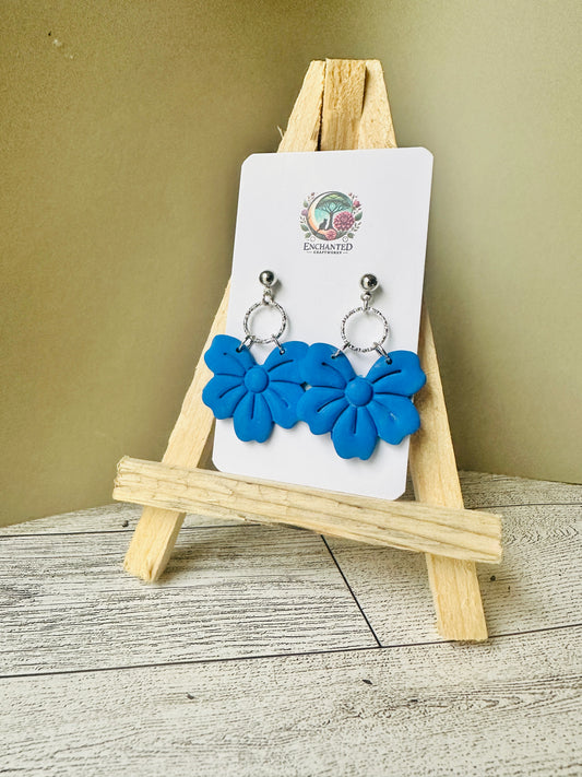 Bloom Loop – Floral Hoop Dangle Earrings