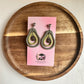 Avocado Polymer Clay Dangle Earrings
