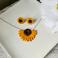 Enchanted Sunflower Stud Earring and Necklace Combo