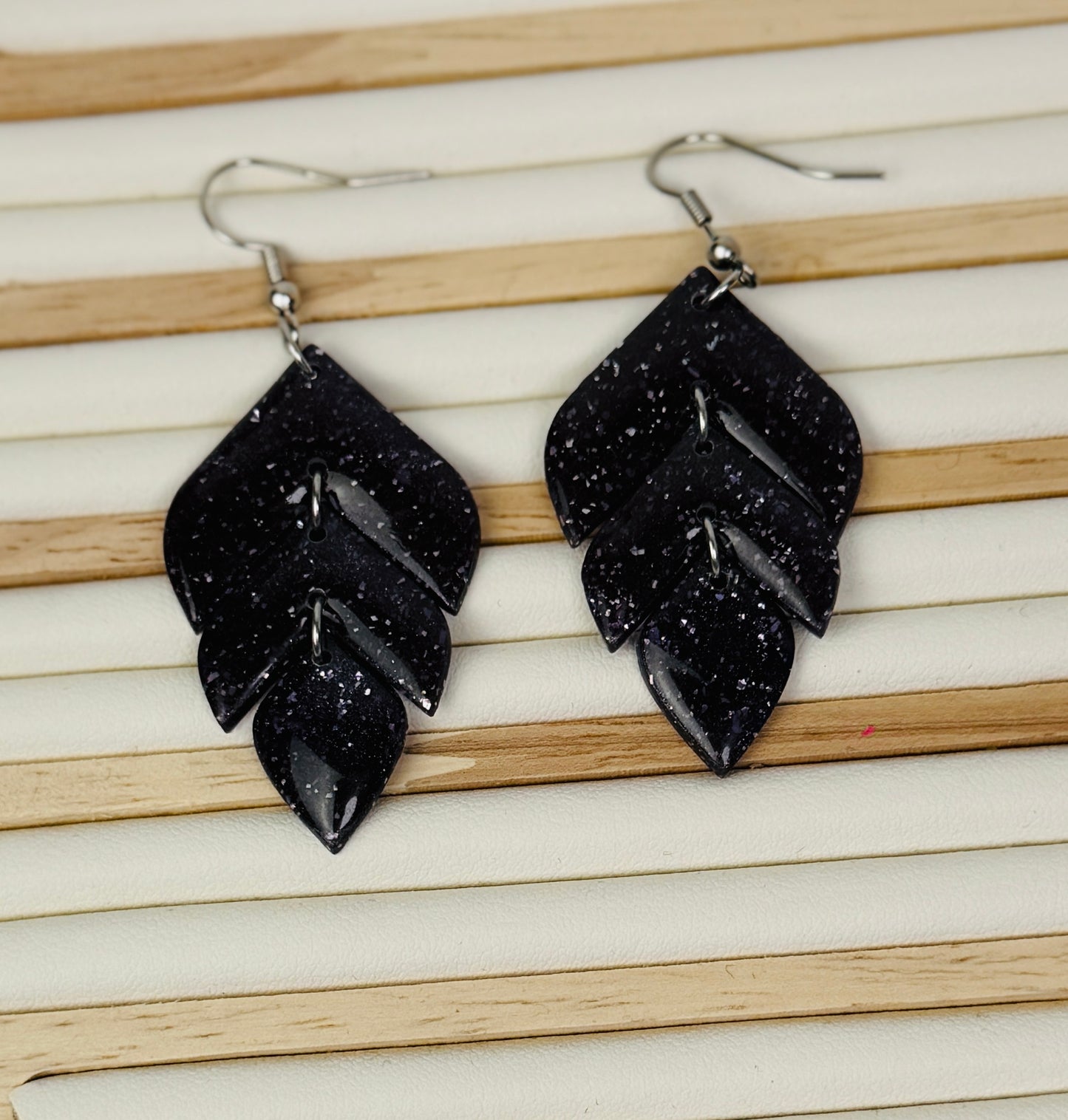 Enchanted Leaf Gemstone Trio Cascade Dangles