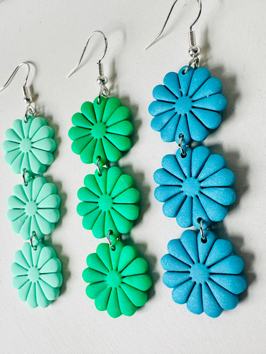 Enchanted Daisy Dangles – Handcrafted Polymer Clay Earrings