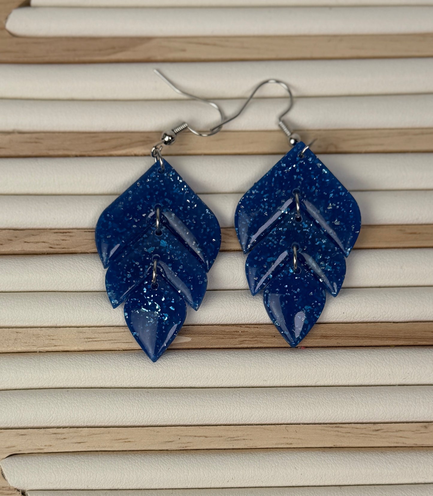 Enchanted Leaf Gemstone Trio Cascade Dangles