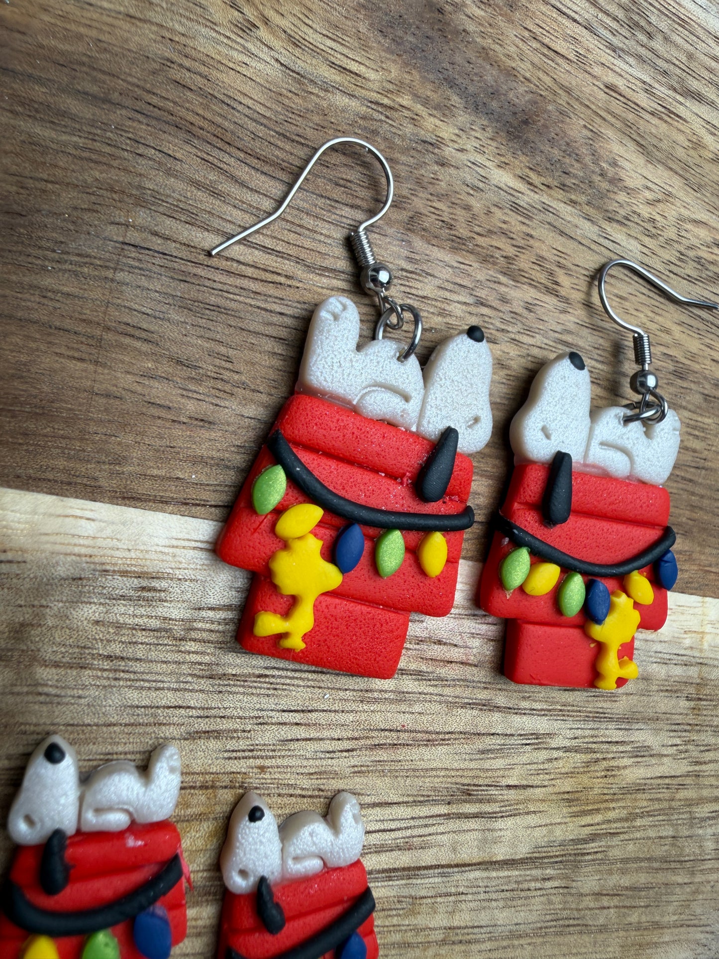 Dog House polymer Clay Dangles Earrings