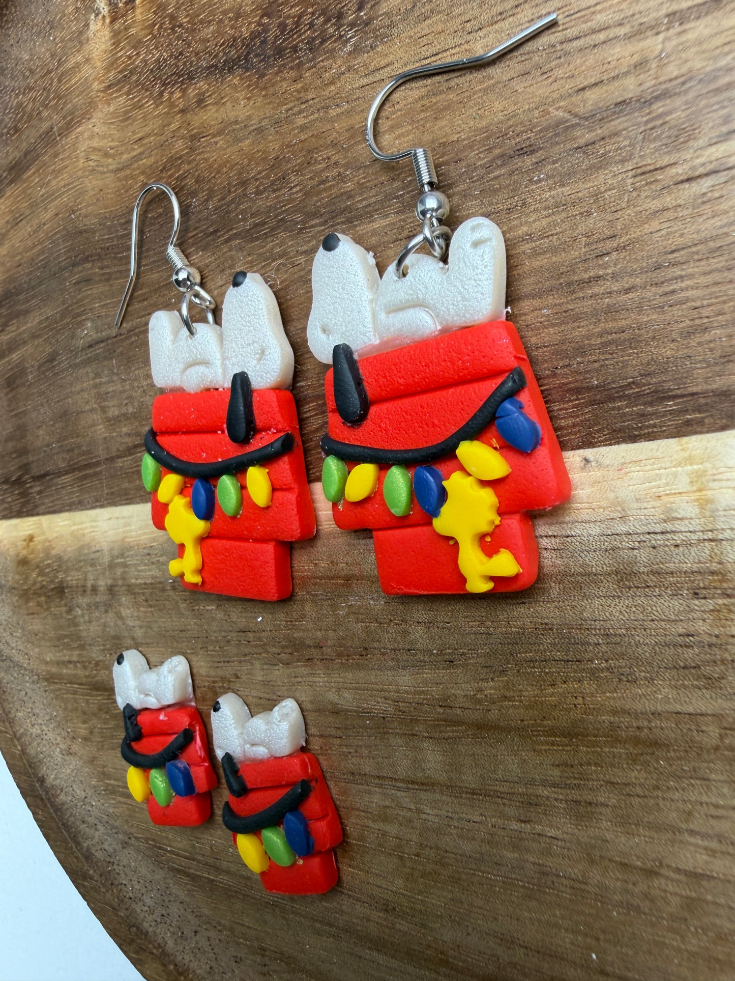 Dog House polymer Clay Dangles Earrings