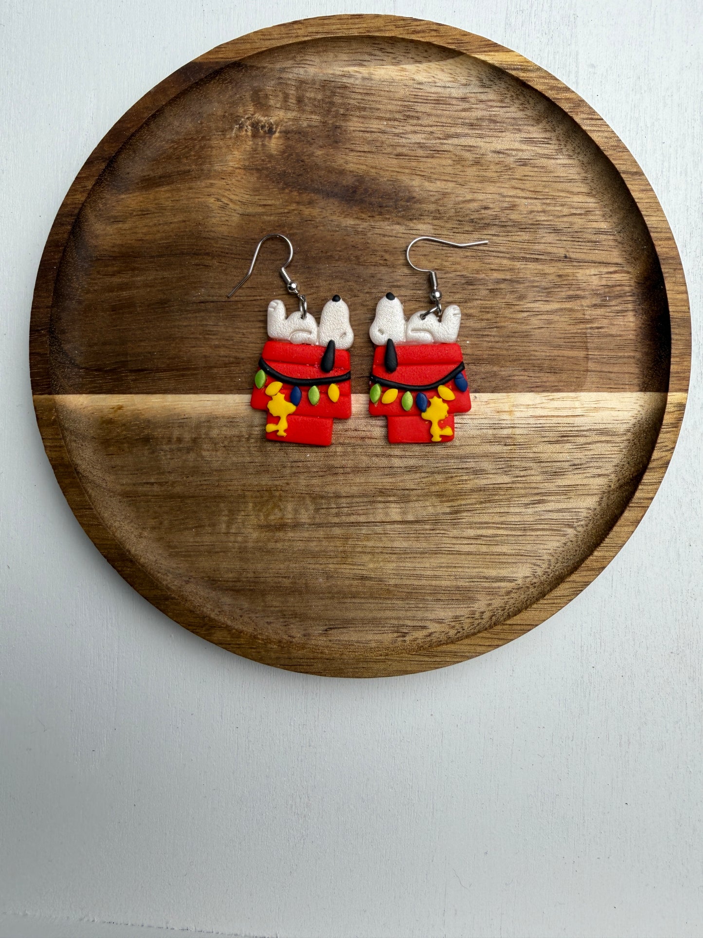 Dog House polymer Clay Dangles Earrings