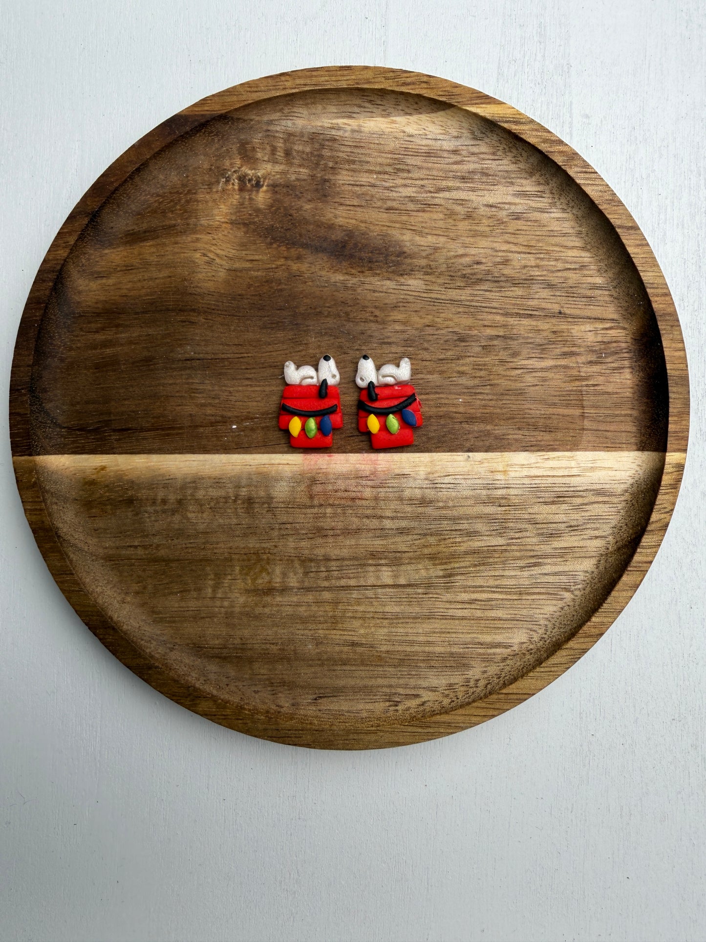 Dog House polymer Clay Dangles Earrings