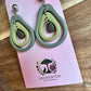 Avocado Polymer Clay Dangle Earrings
