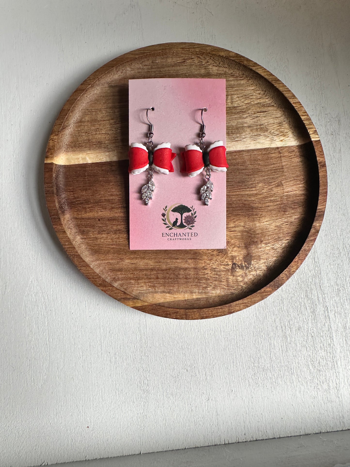 Scarlet Ribbon Elegance Earrings