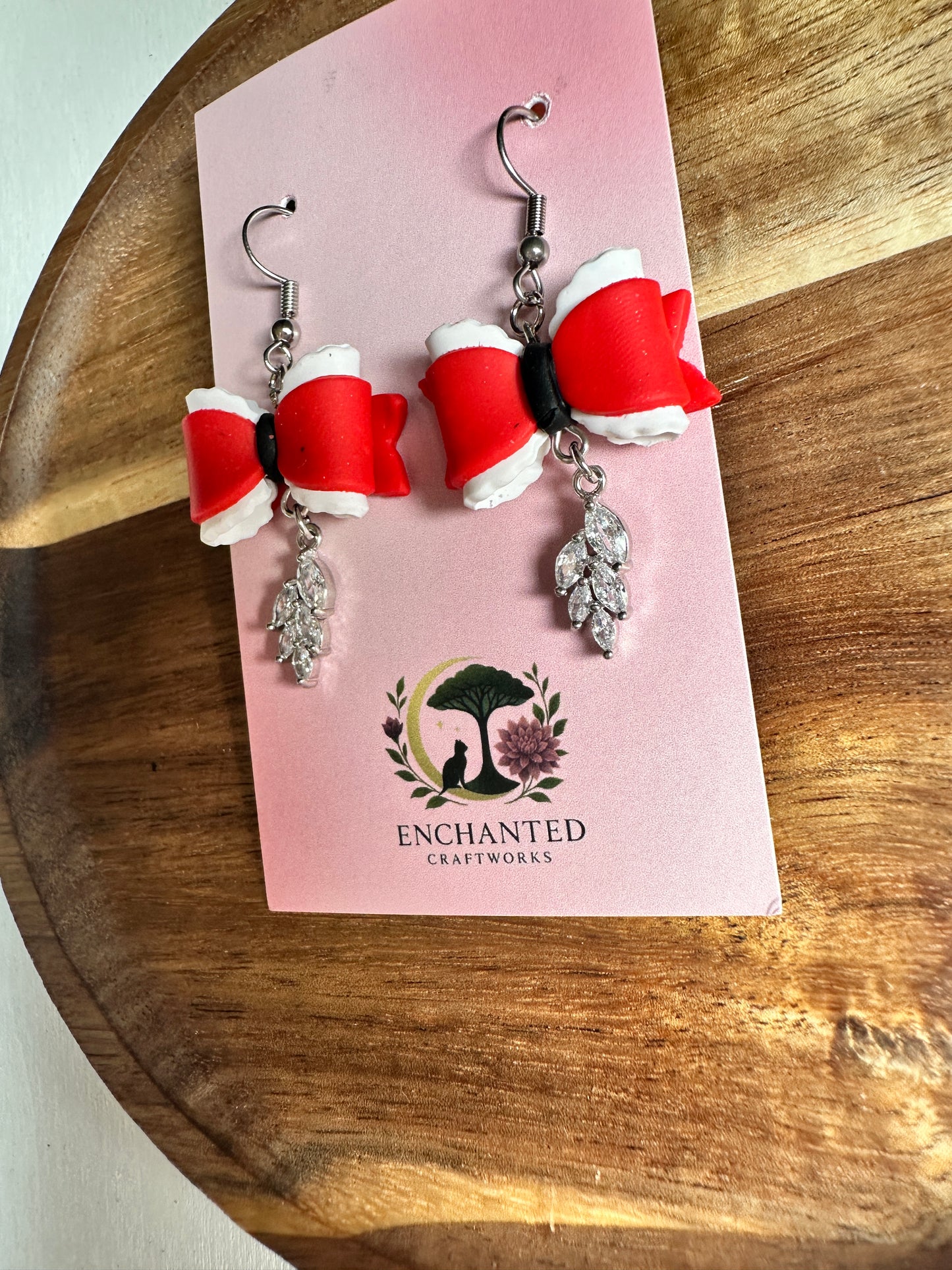 Scarlet Ribbon Elegance Earrings