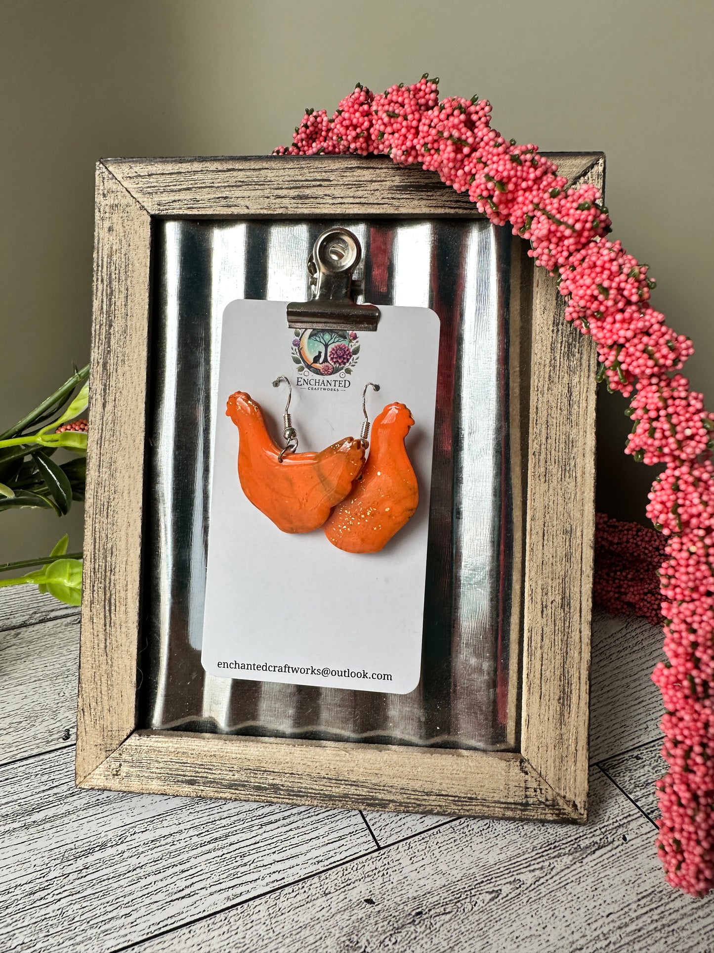 Chicken Dangle Earrings