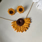 Enchanted Sunflower Stud Earring and Necklace Combo