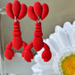 Enchanted Lobsters | Sea | Coastal Polymer Clay Dangle Earrings