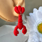 Enchanted Lobsters | Sea | Coastal Polymer Clay Dangle Earrings
