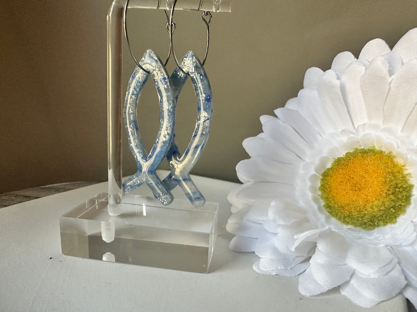 Graceful Fish Elegant & Unique Polymer Clay Earrings – Handcrafted with Love