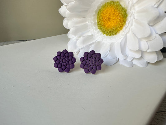 Chakra-Inspired Polymer Clay Stud Earrings