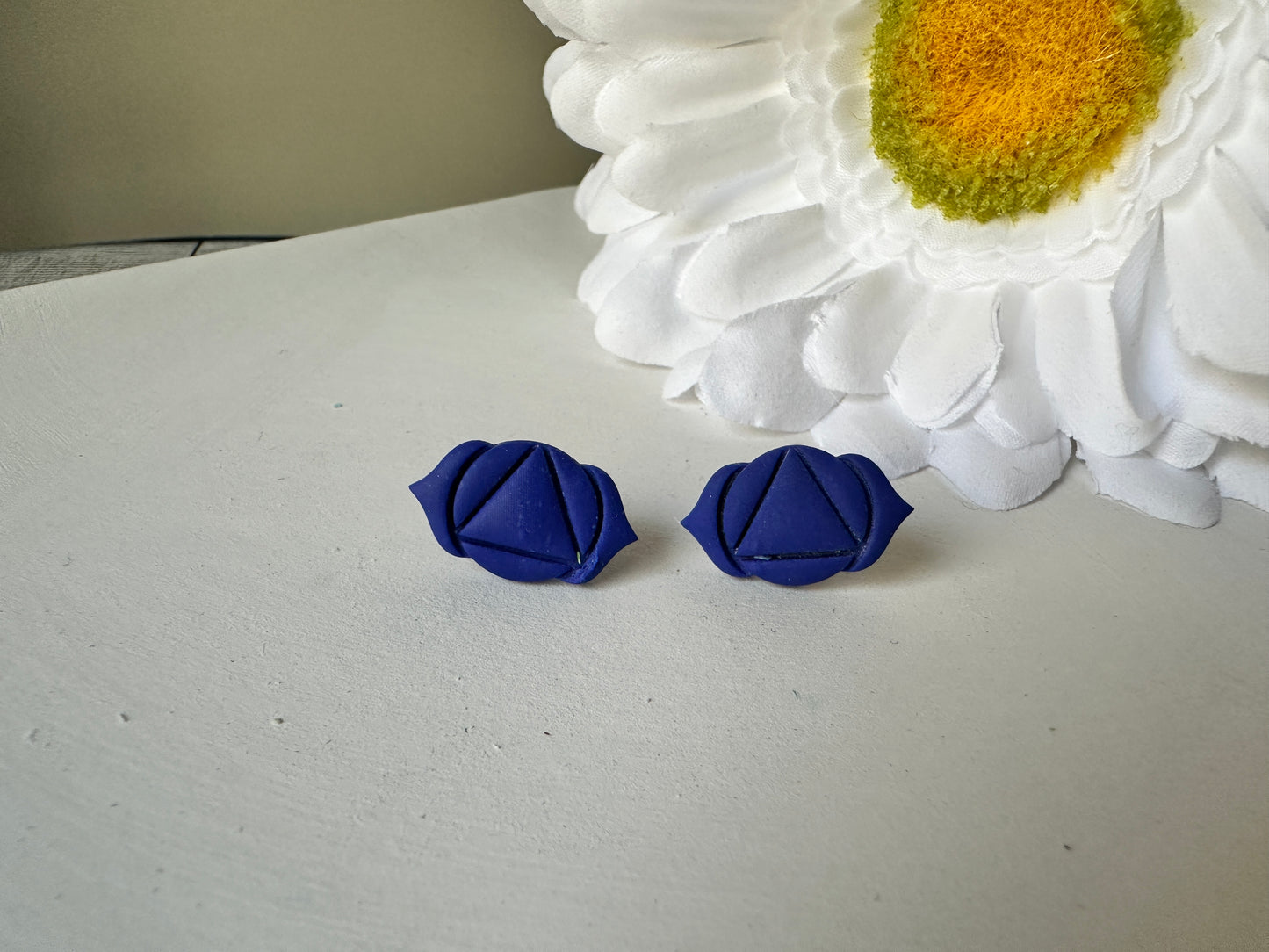 Chakra-Inspired Polymer Clay Stud Earrings