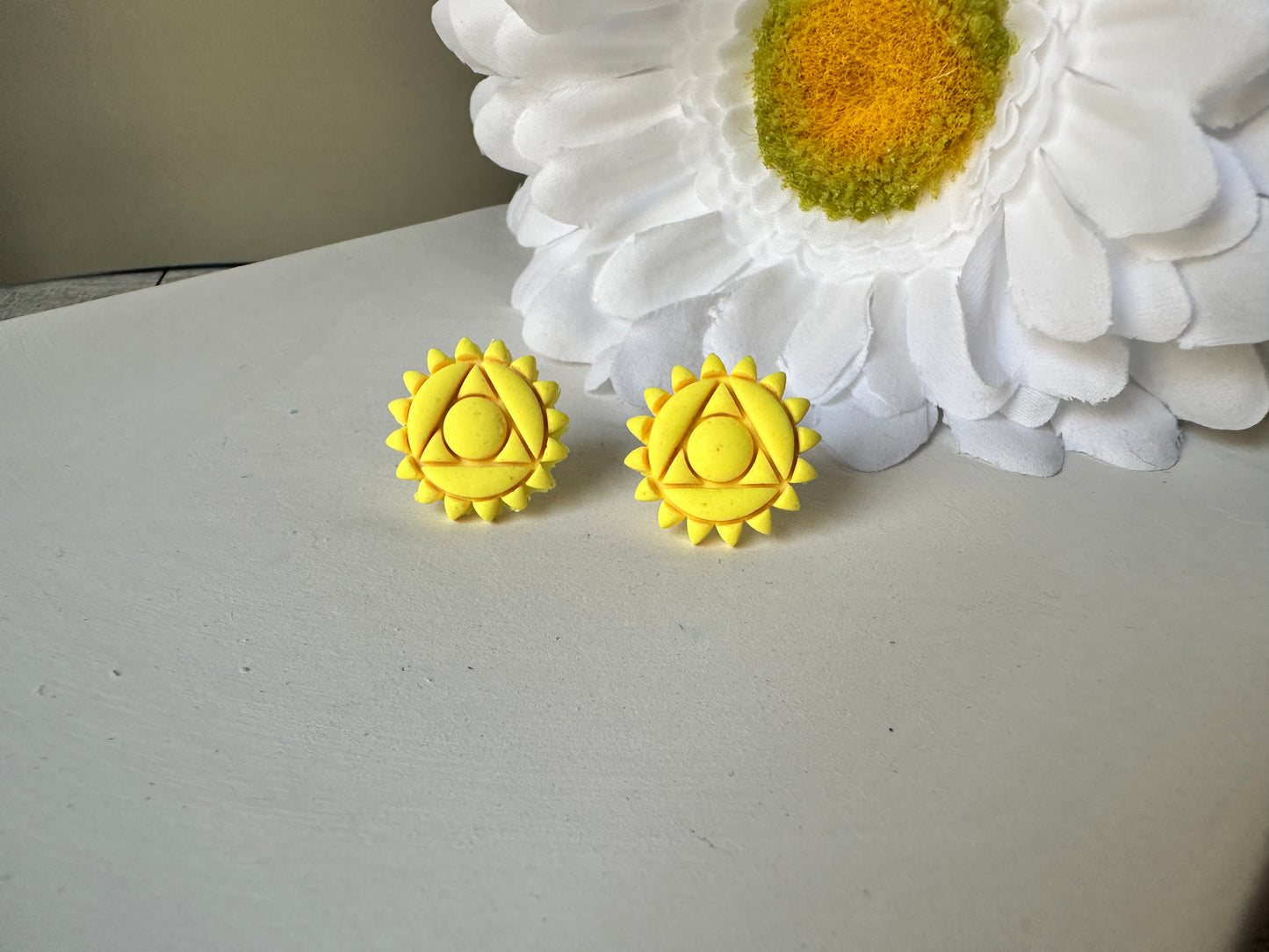 Chakra-Inspired Polymer Clay Stud Earrings