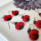 Enchanted Ladybug | Spring | Summer | Bug Polymer Clay Dangle Earrings