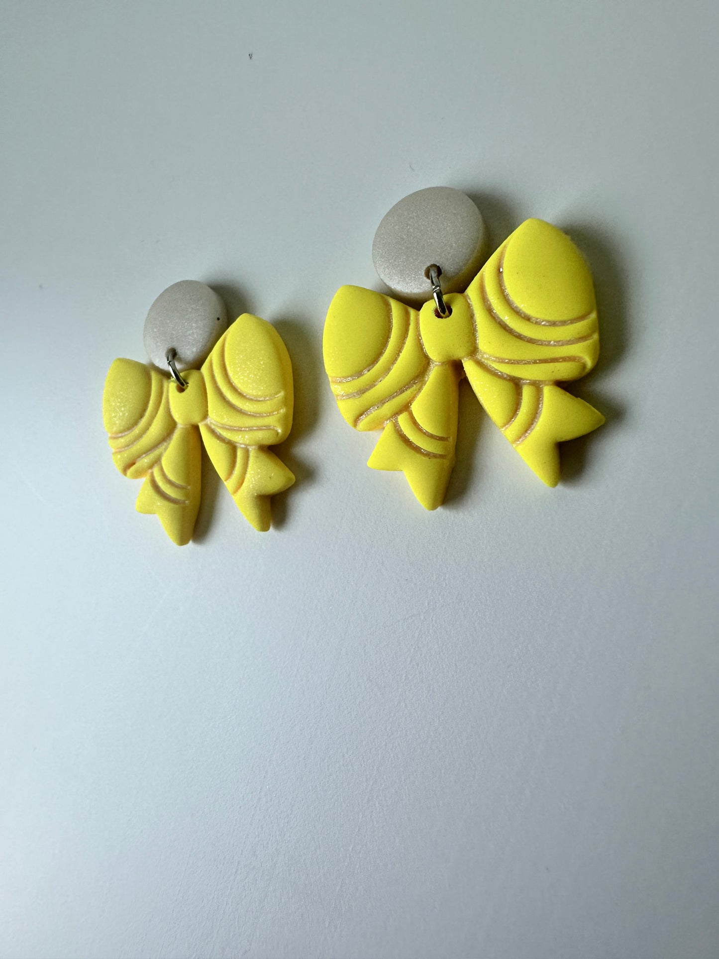 Enchanted Sideline Bows – Polymer Clay Dangle Earrings