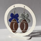Football Bow Hoop Earrings, Team Colors, Polymer Clay Game Day Jewelry, Football Mom Gift