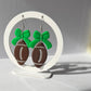 Football Bow Hoop Earrings, Team Colors, Polymer Clay Game Day Jewelry, Football Mom Gift