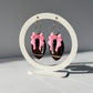 Football Bow Hoop Earrings, Team Colors, Polymer Clay Game Day Jewelry, Football Mom Gift