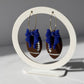Football Bow Hoop Earrings, Team Colors, Polymer Clay Game Day Jewelry, Football Mom Gift