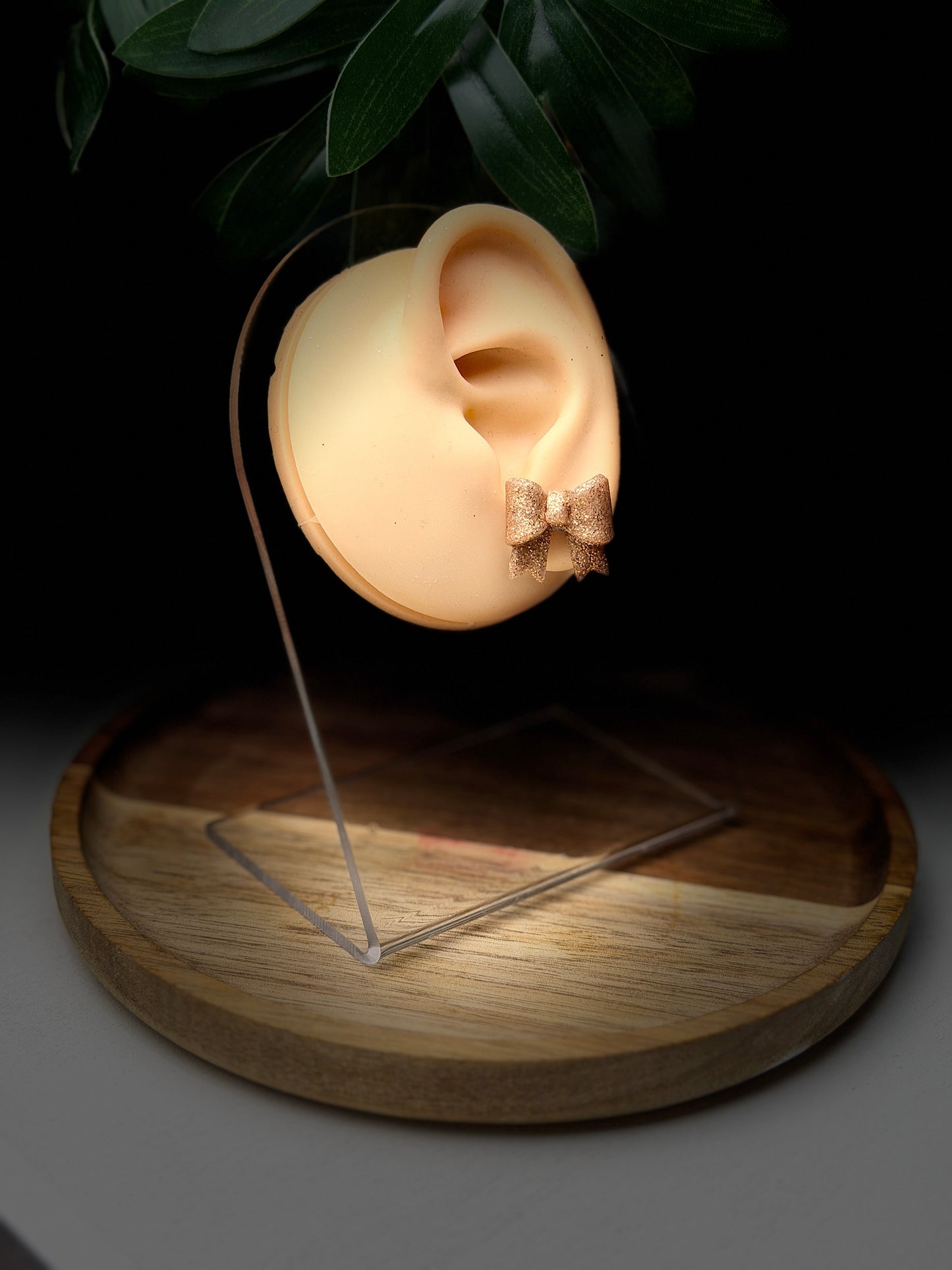 Small Hand-Folded Bow Studs – Handmade Polymer Clay Earrings