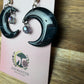 Celestial Crescent Moon Dangles – Handmade Polymer Clay Earrings 🌙