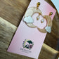 Clouded Moon Dangle Earrings – Handmade Celestial Polymer Clay Art