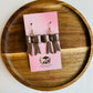 Glitter Hand-Folded Bow Polymer Clay Dangle Earrings