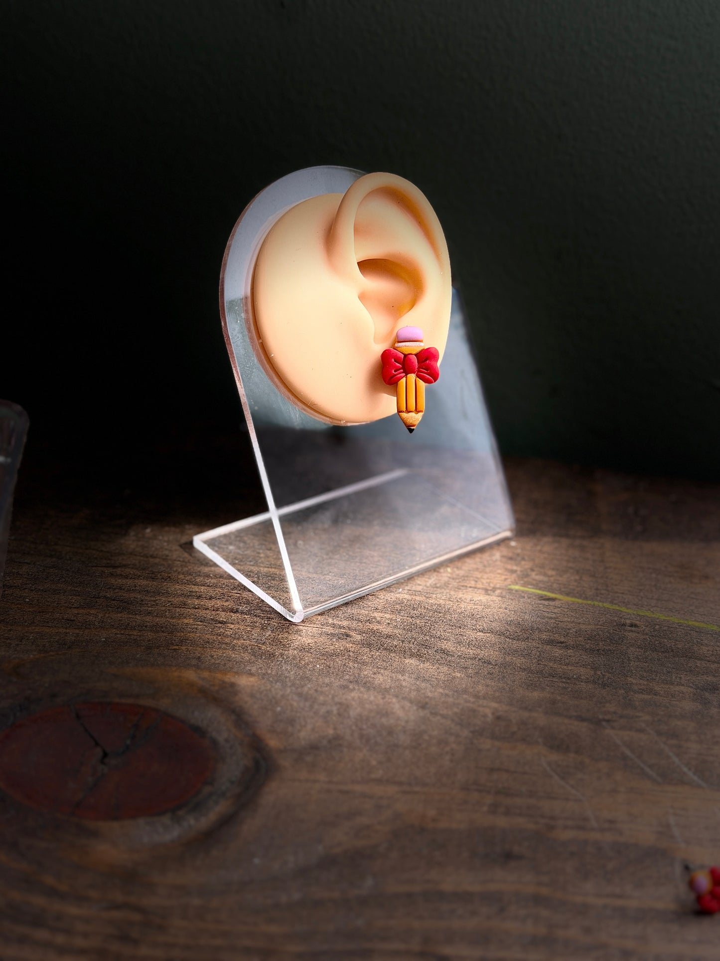 Enchanted Bow Pencil Stud Earrings ✏️🎀