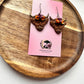Floral Highland Cow Dangle Polymer Clay Earrings