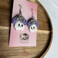 Whimsical Mushroom Polymer Clay Dangle Earrings