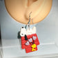Snoopy-Inspired Polymer Clay Dangle Earrings