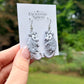 Hand Painted Opossum Earrings, Polymer Clay Dangle Earrings, Cute Possum Jewelry