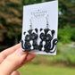 Skunk Earrings, Hand Painted Polymer Clay Dangle Earrings, Cute Woodland Jewelry