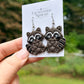 Raccoon Earrings, Hand Painted Polymer Clay Dangle Earrings, Cute Woodland Jewelry