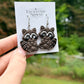 Raccoon Earrings, Hand Painted Polymer Clay Dangle Earrings, Cute Woodland Jewelry
