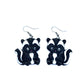 Skunk Earrings, Hand Painted Polymer Clay Dangle Earrings, Cute Woodland Jewelry