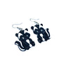 Skunk Earrings, Hand Painted Polymer Clay Dangle Earrings, Cute Woodland Jewelry