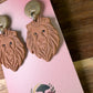Leo Zodiac Lion Dangle Polymer Clay Earrings