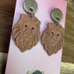Leo Zodiac Lion Dangle Polymer Clay Earrings