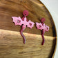 Blushing Dragon Heart Dangle Polymer Clay Earrings
