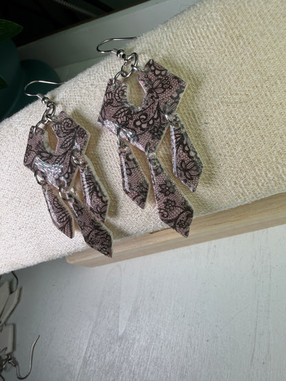 Elowen Dangle Earrings | Handmade Polymer Clay Dangle | Hypoallergenic  | Lightweight Statement  | Handmade