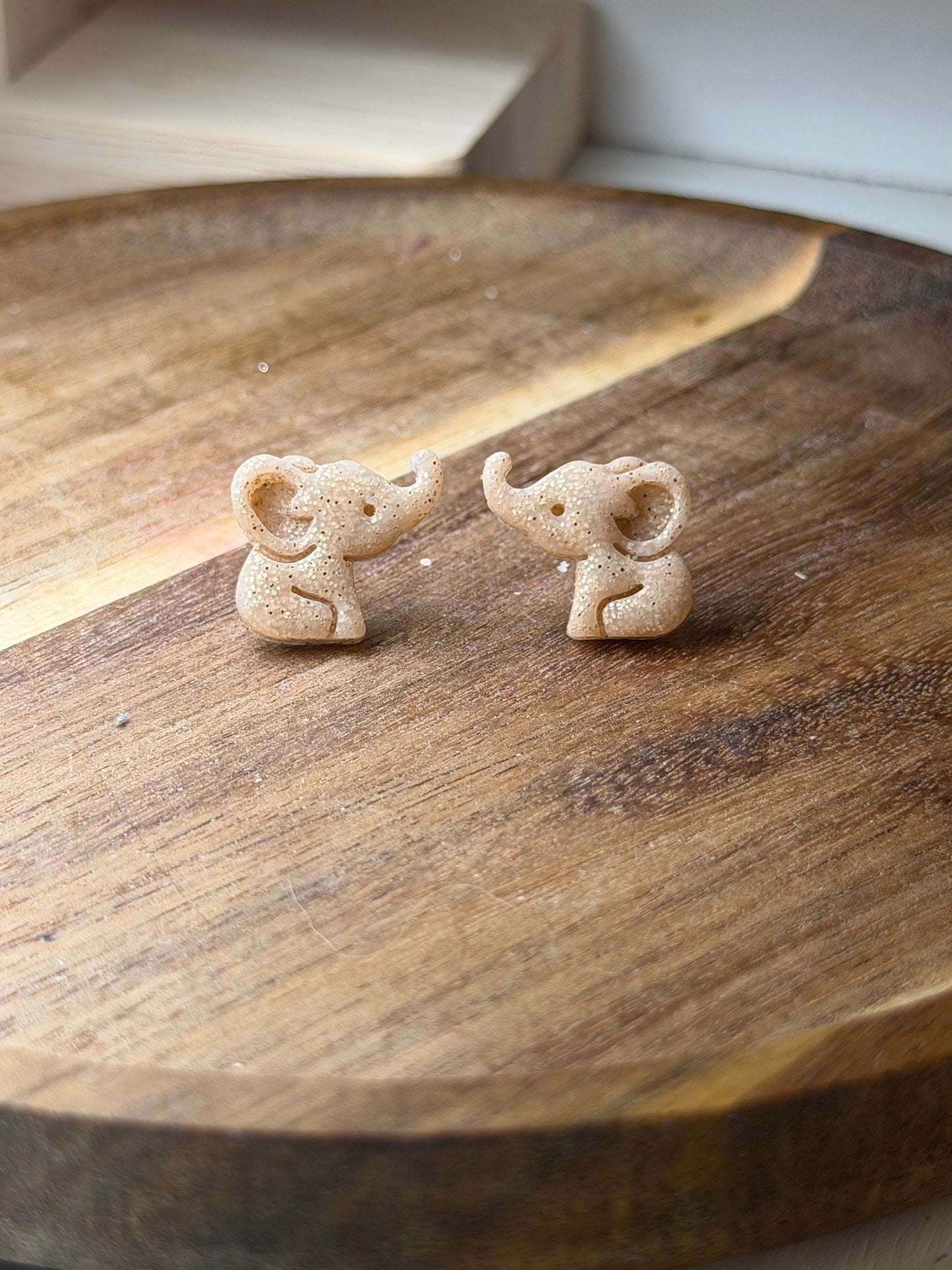 Enchanted Elephant Stud Polymer Clay Earrings