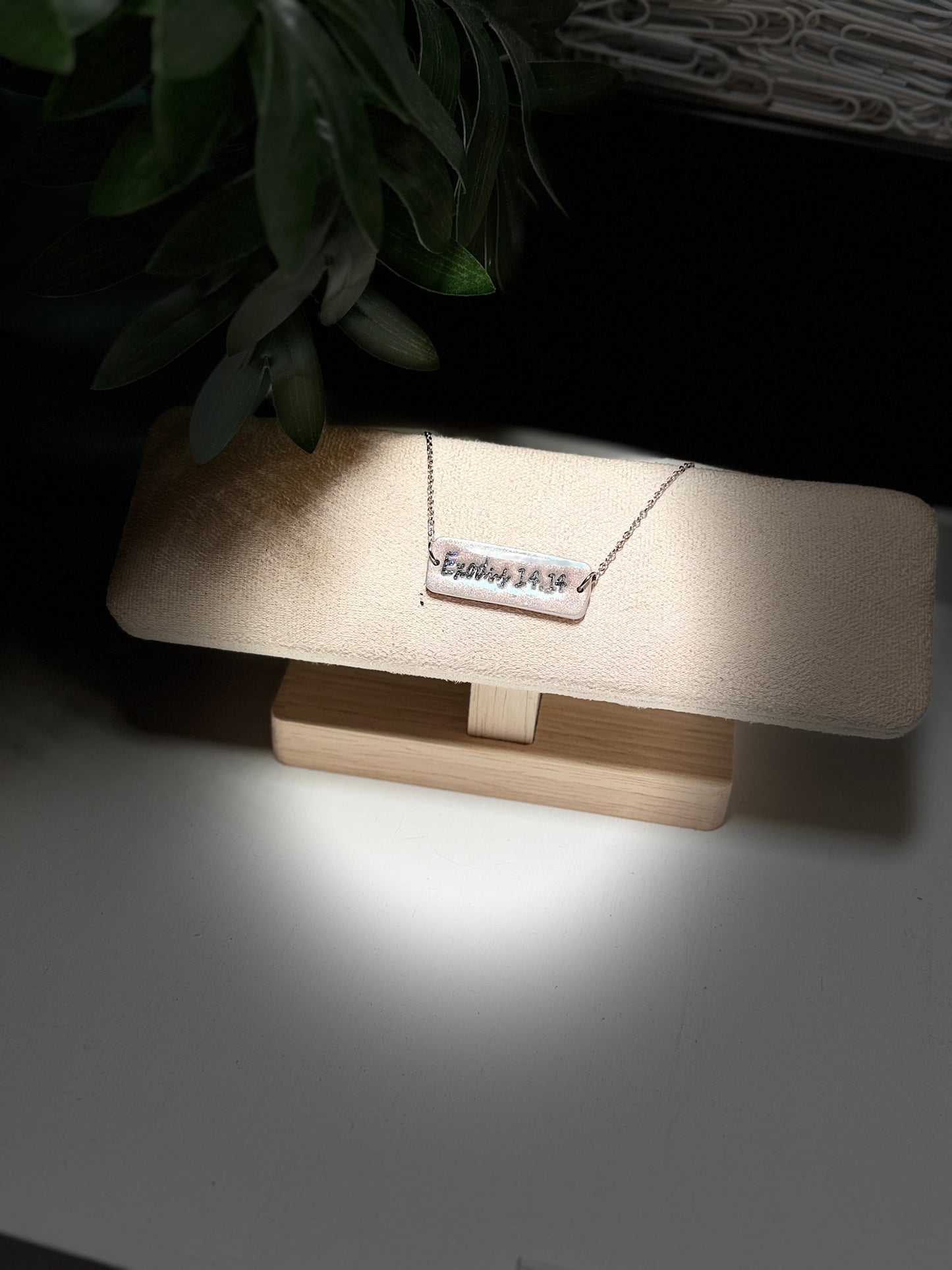 Custom Stamped Polymer Clay Necklace